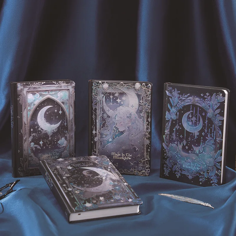 Vintage grimoire gótico estilo europeu diário feminino tarô folha de ouro literário cor cheia requintado caderno diário
