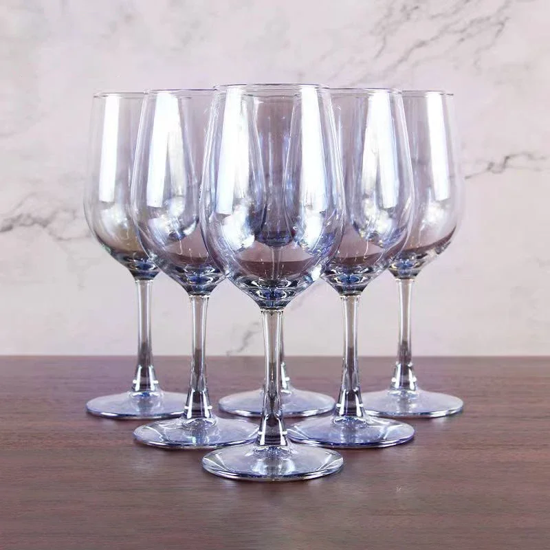 Creative Sequin Blue Wine Glass Cup Cups Glass Water Glasses for Drinks Wineglass Flute Champagne Flutes Spirit Cocktail Goblet