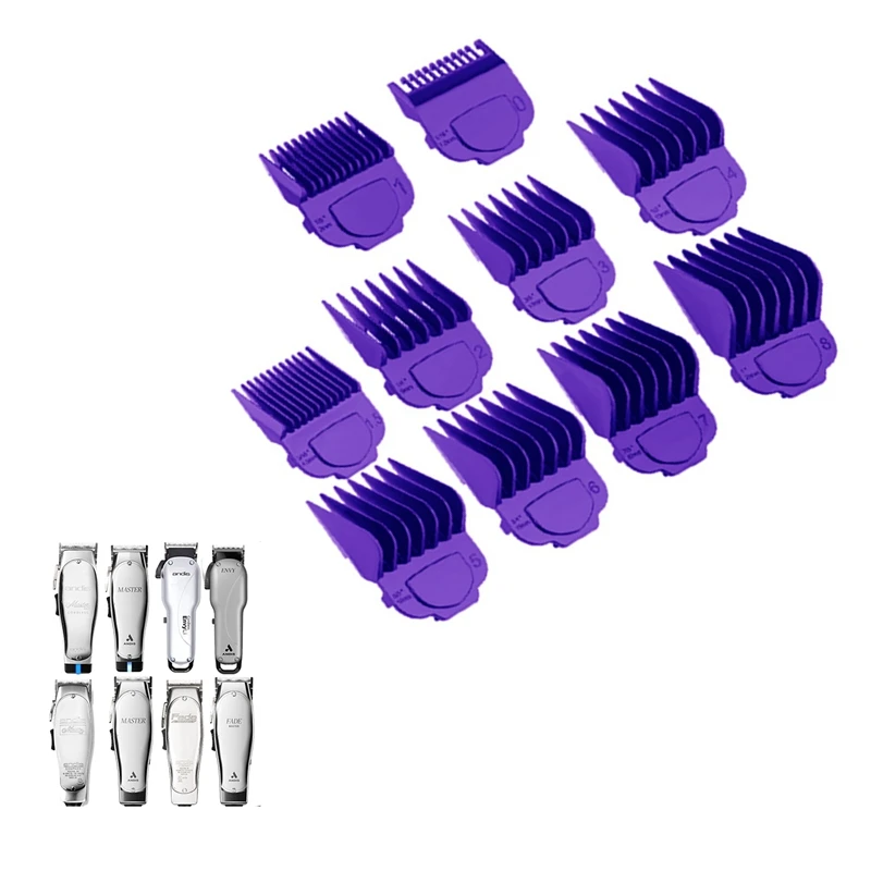 Conjunto de Pentes Guia Magnéticos de Reposição para Máquinas de Cortar Cabelo Andis Master MBA, MBX, MC-2, ML, MA-1, RACA, PM-1/2/3/4, PM-Family