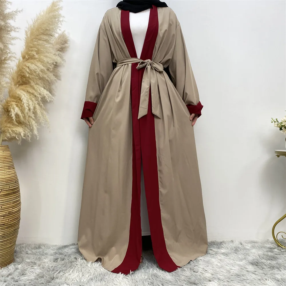 

Kimono Abayas Fashion Women Open Cardigan Muslim Long Dress Turkey Dubai Eid Mubarak Ramadan Islamic Party Jalabiya Caftan Robe