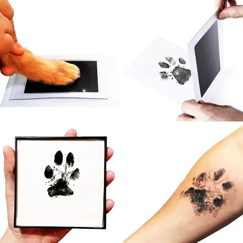 DIY Photo Accessories Pet Dog Cat Baby Handprint Footprint Contactless Stamp Pad 100%Non-toxic and Mess-free Paw Prints Souvenir