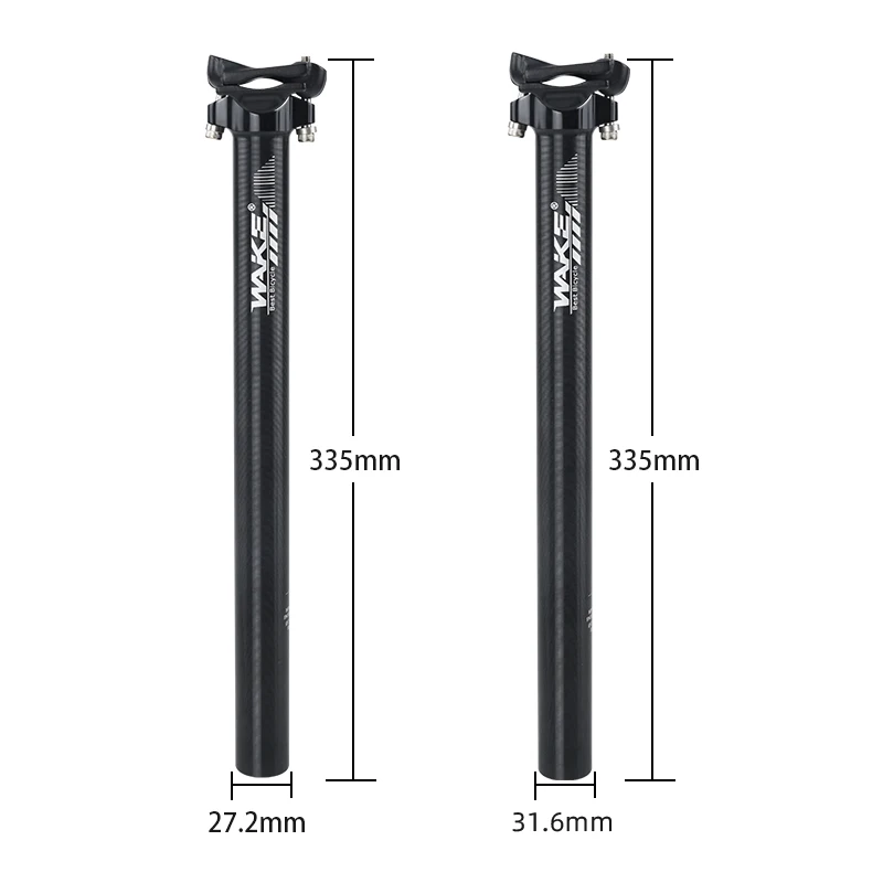 Wake MTB Mountain Bike Seatpost Shock Absorbing 27.2/31.6mm 335mm Seat Tube Bicycle Accessories Part for BMX Cycling Road Bike