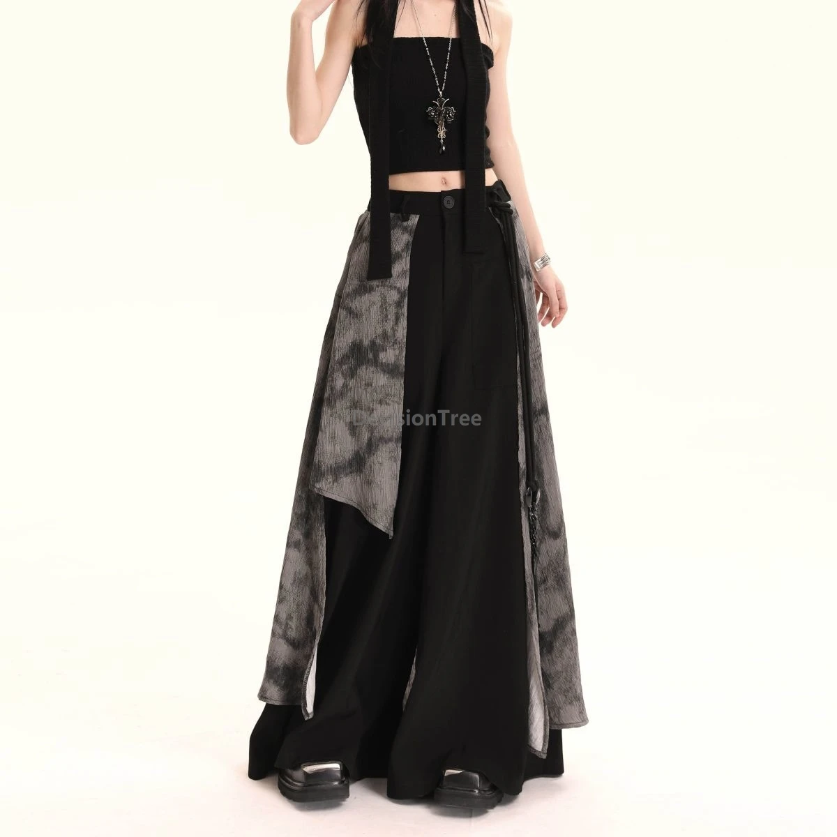 

2025 design sense classical patchwork fairy pants chinese style advanced sense unisex trousers retro literature art dance pants