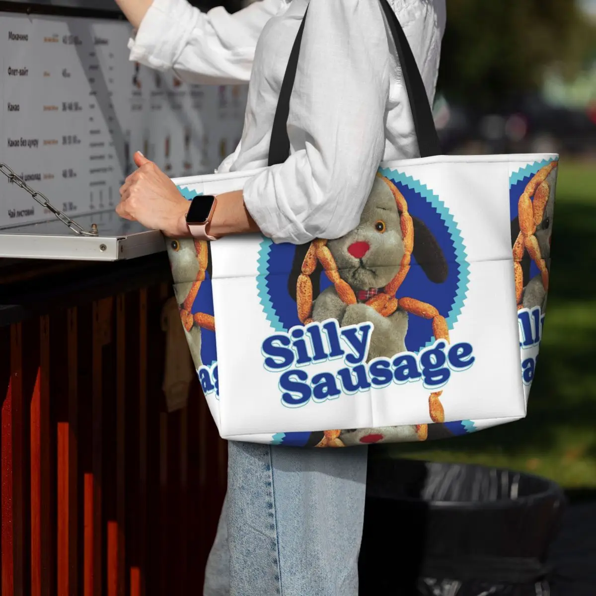 

Sooty Sweep Silly Sausage Beach Tote Bag Sport Gym Yoga Duffle Large Tote Bag Women Travel Bag Fitness bag