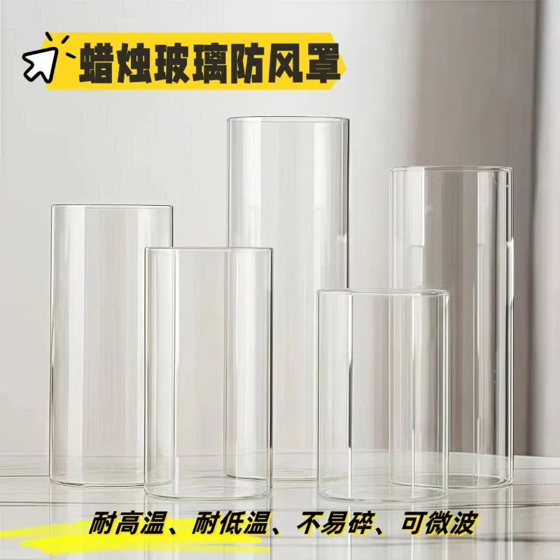 

Большой подсвечник с ураганом, стеклянный цилиндр с открытым концом, ураган, замена стеклянного абажура 3,94 x 11,81 дюйма (10 x 30 см)