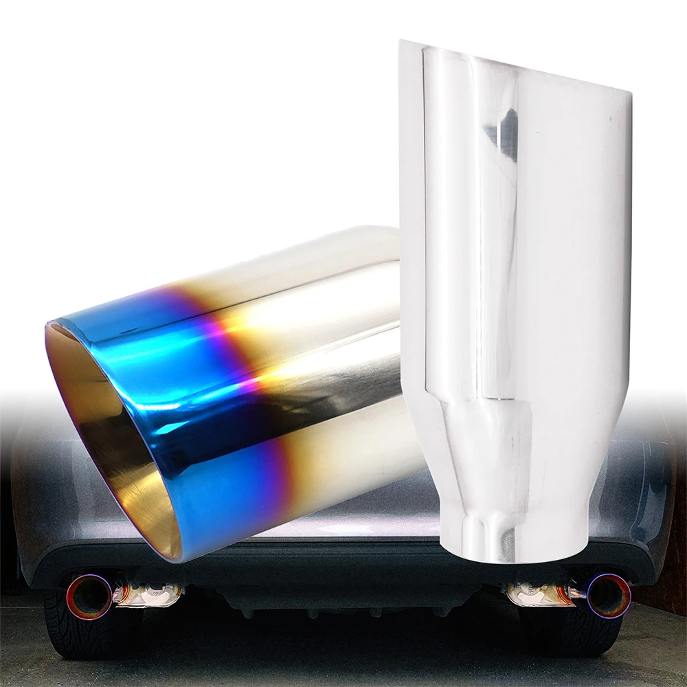 Car Modified Accessories Styling Exhaust System Muffler Tail Pipe Universal High Quality Stainless Steel Inlet 63mm Outlet 101mm