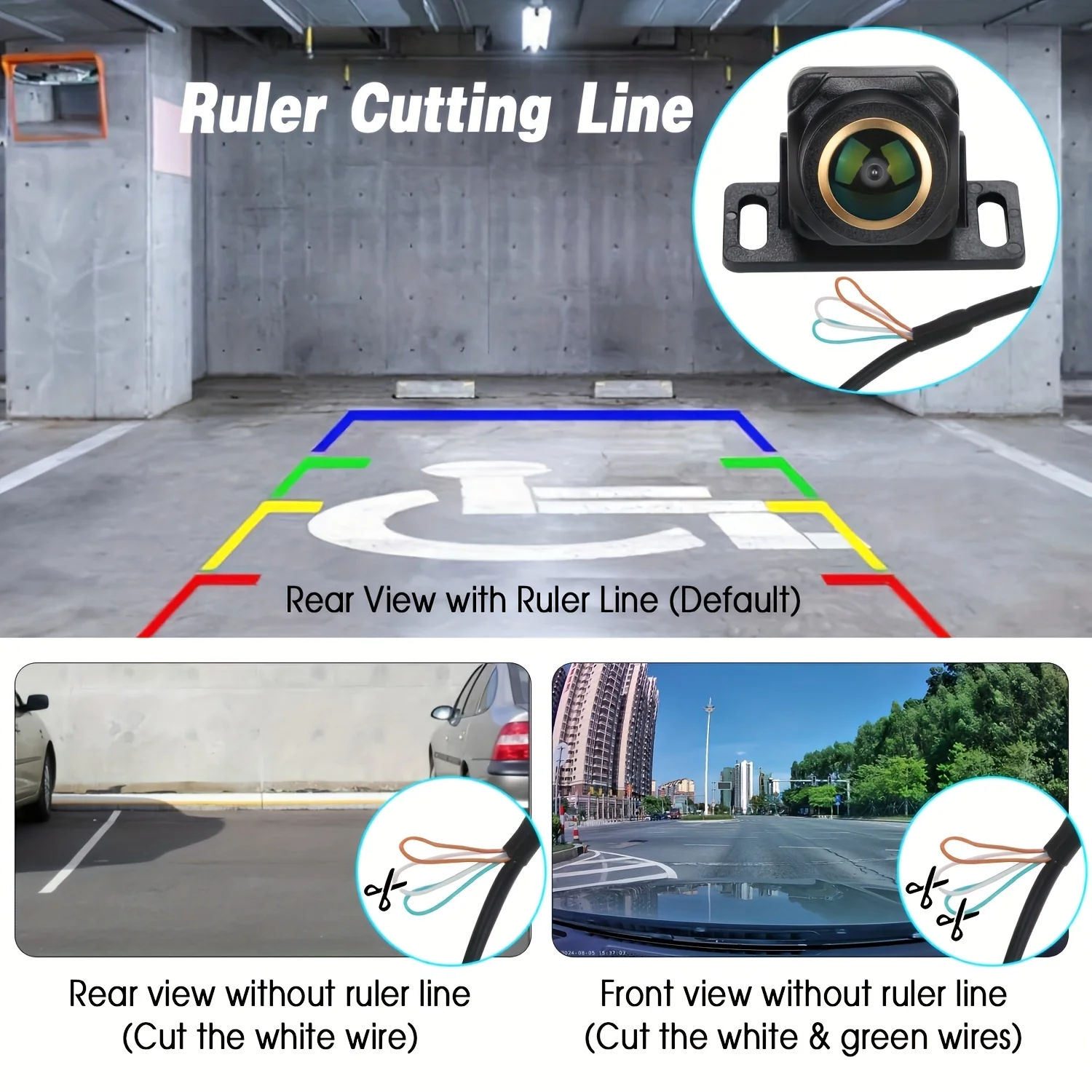 [12V HD Night Vision Camera] Car Rear View Camera Reverse Car Front View Camera Parking Backup Camera