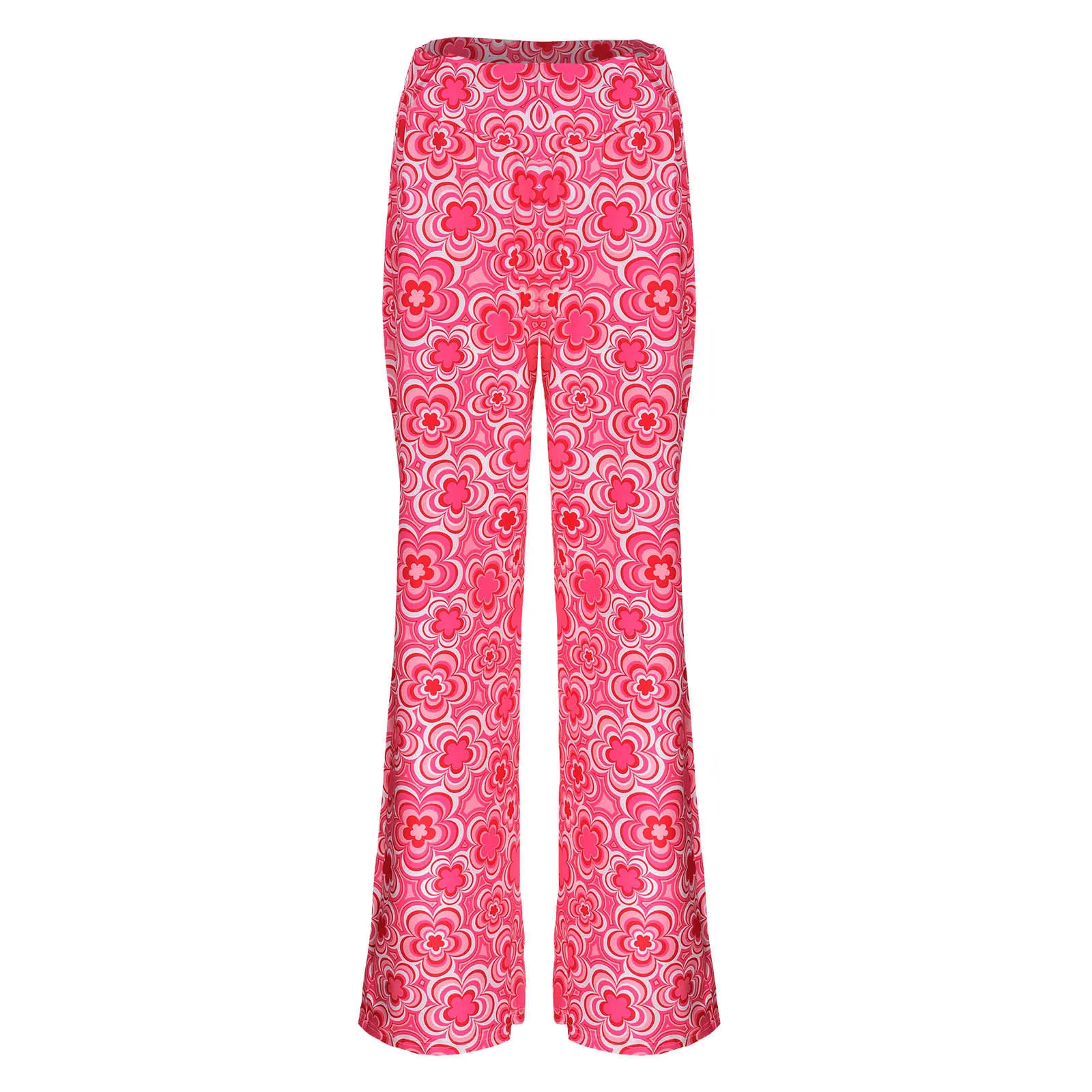 

Women's Casual Loose Wide Leg Long Pants Vintage Fashion Floral Printed Trousers Comfortable Soft Slimming Flared Trousers