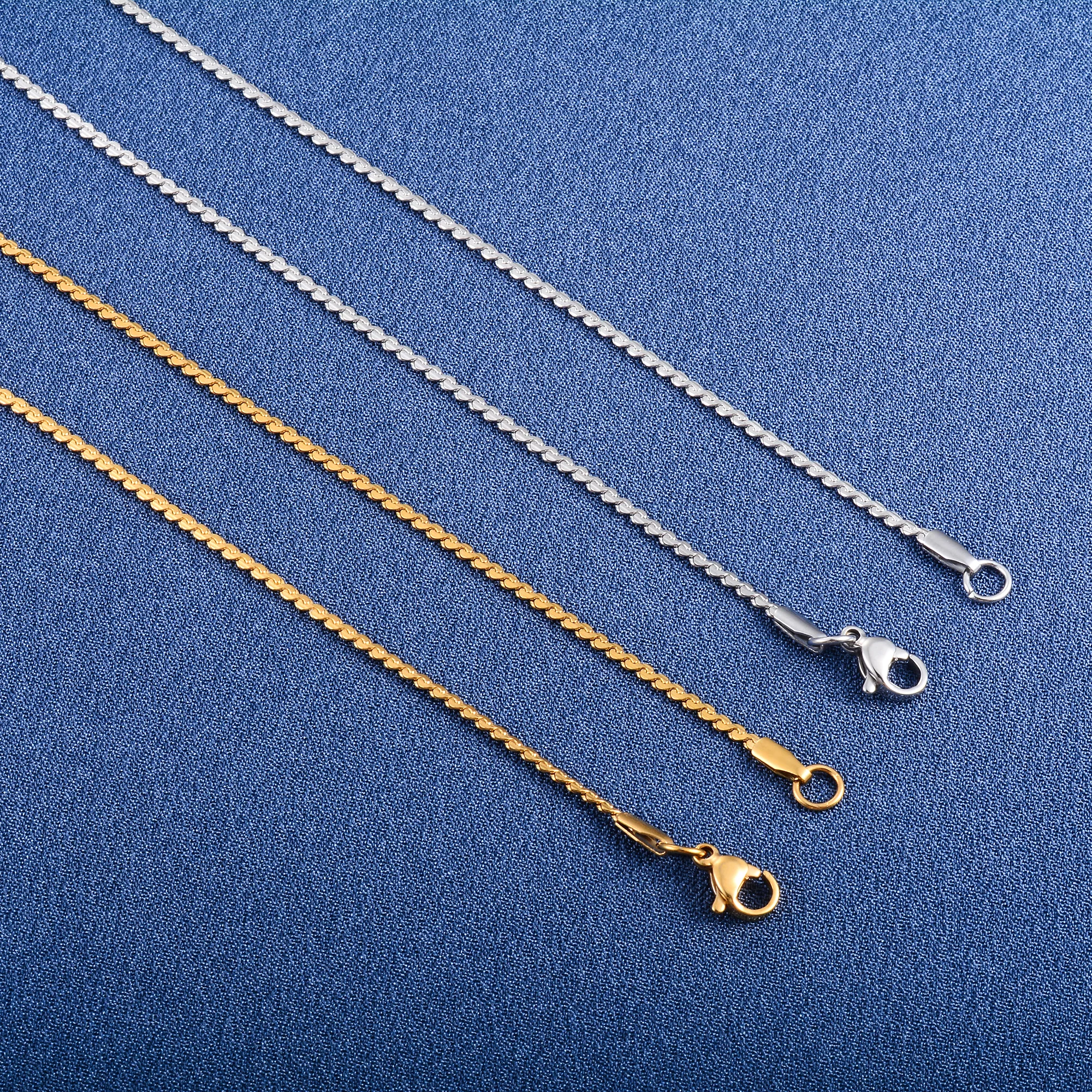 0,8/1,1/1,5mm Edelstahl zierliche Hals Kabel S Kette dünne Halskette für Frauen Metall Kragen Halsband Schmuck Zubehör Geschenk – Detail 3