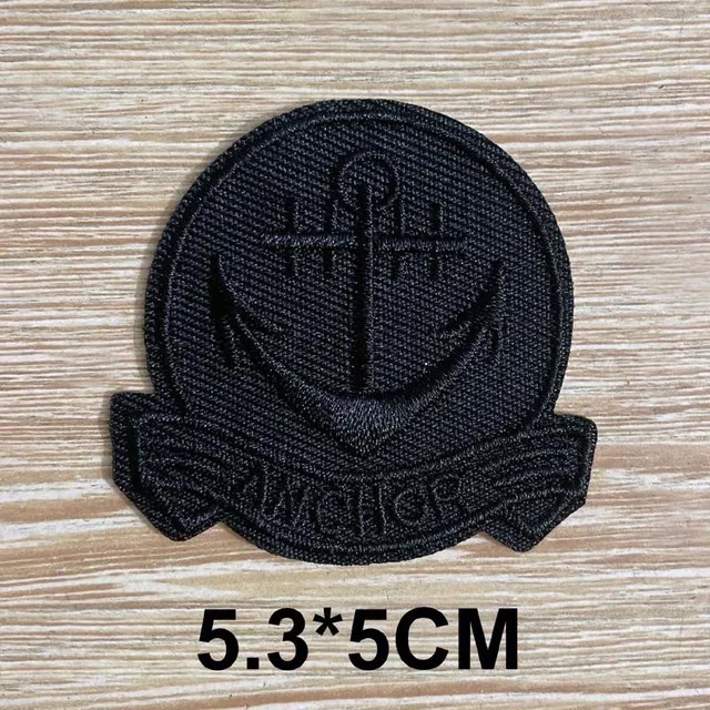 5 Stück/ Schwarze Kleidungsaufnäher, Stickerei-Applikationen, selbstklebende Aufnäher, zum Nähen oder Aufbügeln für Rucksack, Hut, Jacke – Detail 7