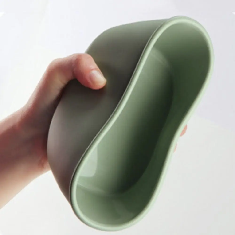 

Oval Silicone Lunch Box Reusable Heat Resistance With Lid Food Storage Box Leakproof Microwavable Fresh-keeping Box Picnic