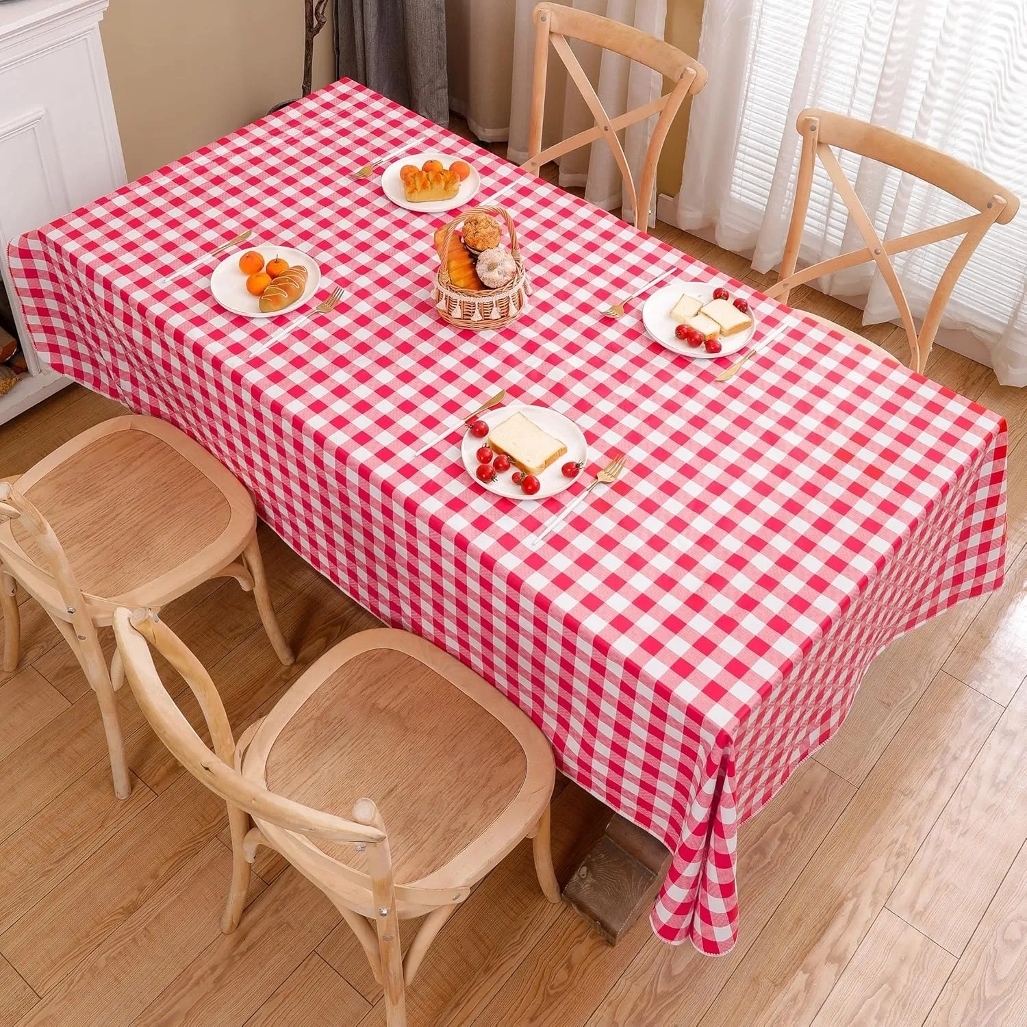 1pc of Thick And Durable Tablecloth, Easy to Wipe, Available in Rectangular Or Square Shapes, Suitable for Both Indoor And Outdo