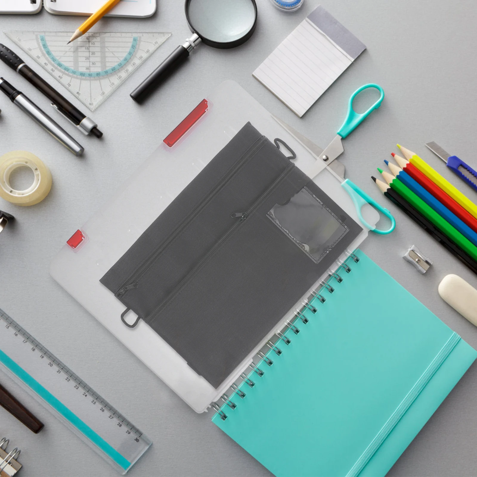 

2 Pcs Storage File Box Document Organizer Boxes with Lids Office Desktop Accessories