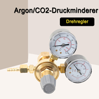 Argon CO2 Gauges Pressure Reducer Mig Flow Meter Control Valve Dual Gauge Welding Regulator