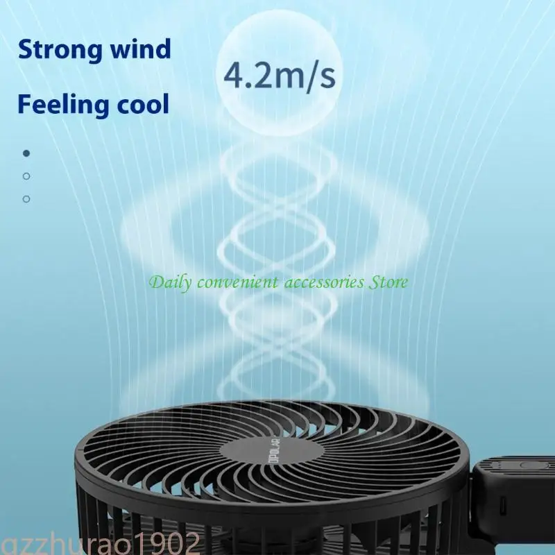 97QB Przenośne przenośne wentylator 10000 mAh Powertowne potężne fanów kempingu na świeżym powietrzu