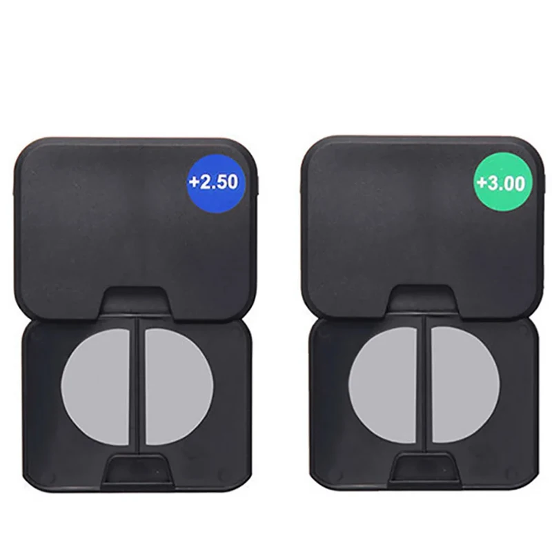 2pcs Liquid Silicone Bifocal Reading Lens Stick-on Presbyopic Lenses Magnification Reusable Bifocal Lenses  2.0 2.5