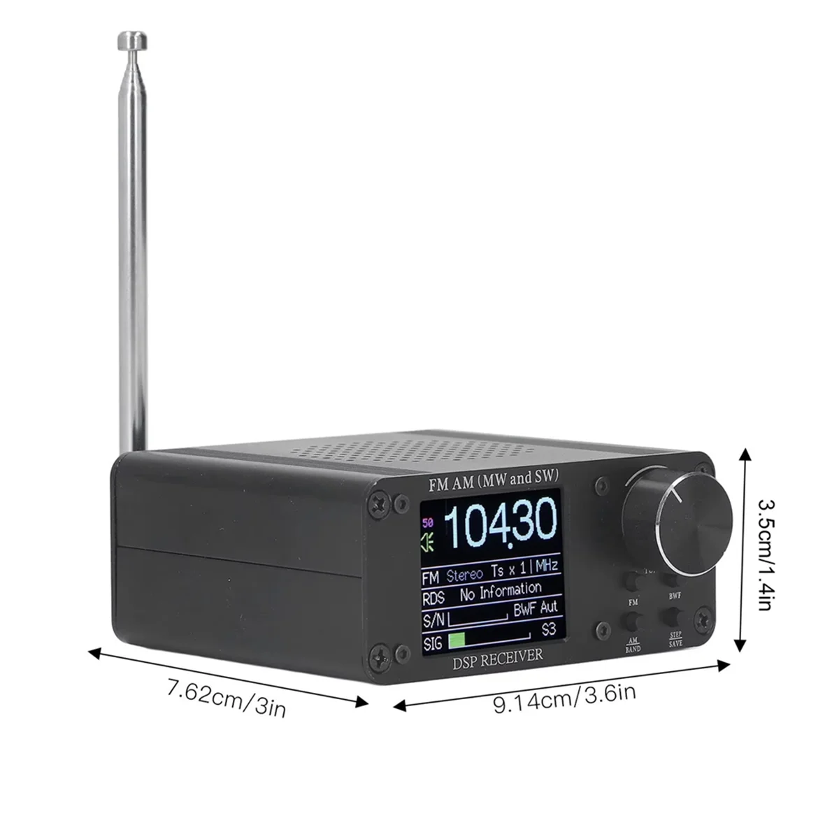 SMIEA ATS80 Portable Shortwave Radio FM AM Frequency Receiver 5W External Headphones Telescopic Antenna Shortwave Radio