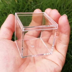 Mini Candy Boxes Transparent Wedding Favors And Gifts Boxes Cube Portable Organizer Container For Party Packaging Box Dollhouse