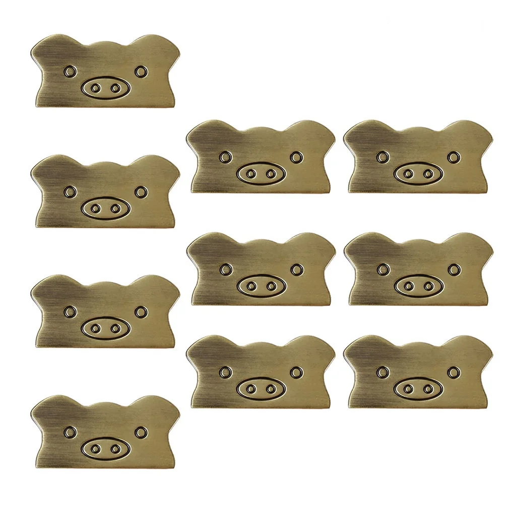 

10Pcs Brass Pig Head Clasp Set Heavy Duty Bag Buckle Smooth Rustproof Closure for Luggage Handbag Fashion DIY Accessories