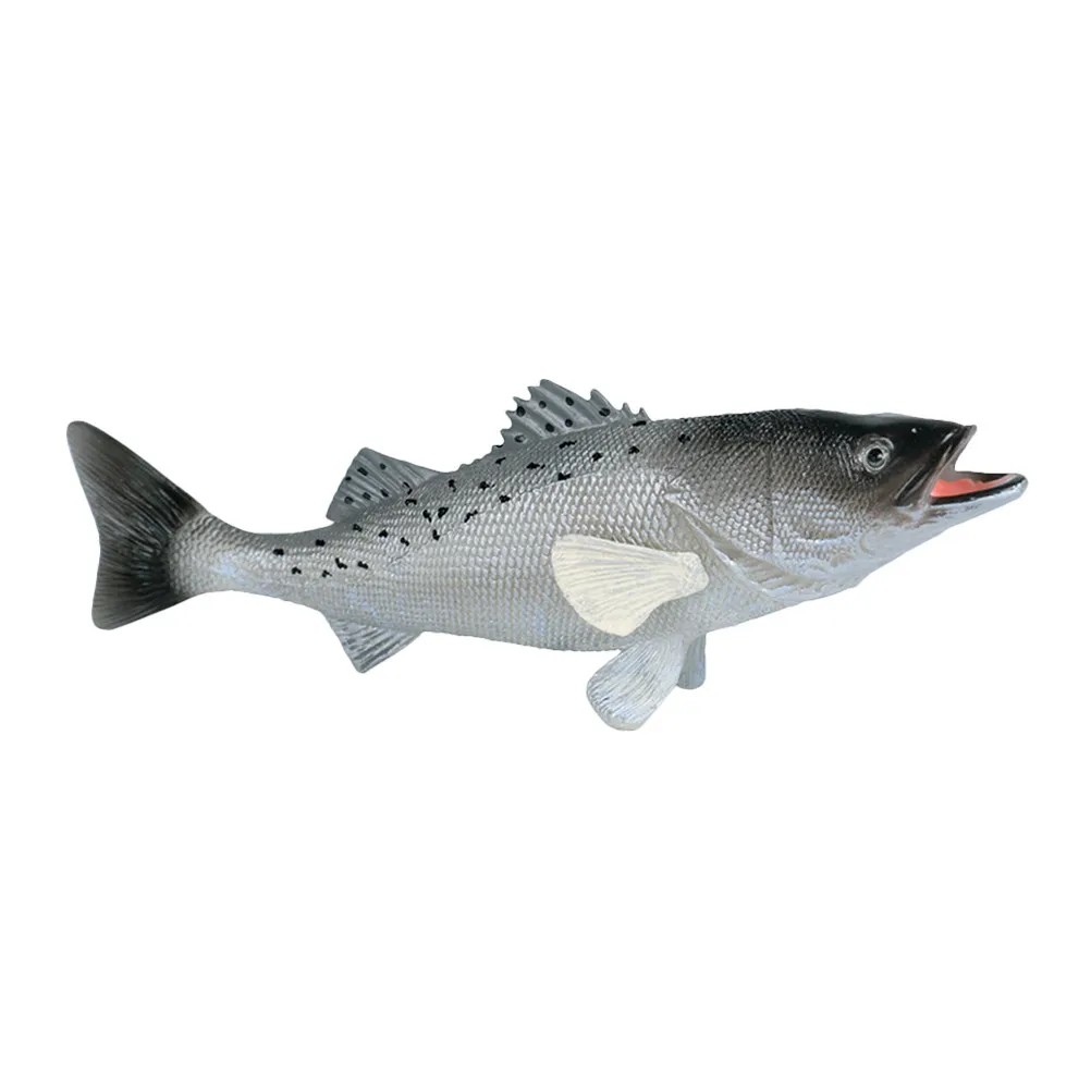 Realistic Sea Bass Simulation Fish Educational Plaything Decorative Animal Marine for Kids Learning Cognitive