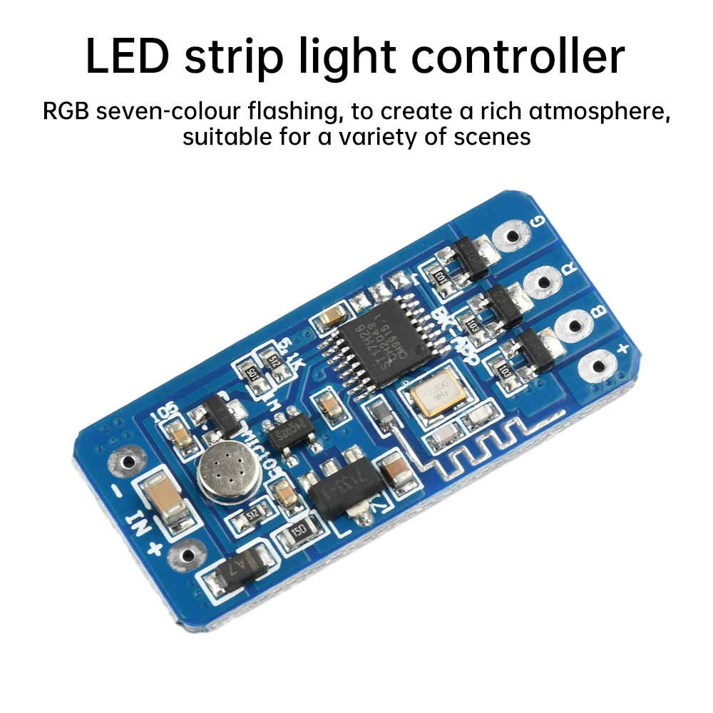 5V 12V 24V RGB Colorful Flashing LED Light Strip Module Controller Color Changing Atmosphere Light for Party Decorations