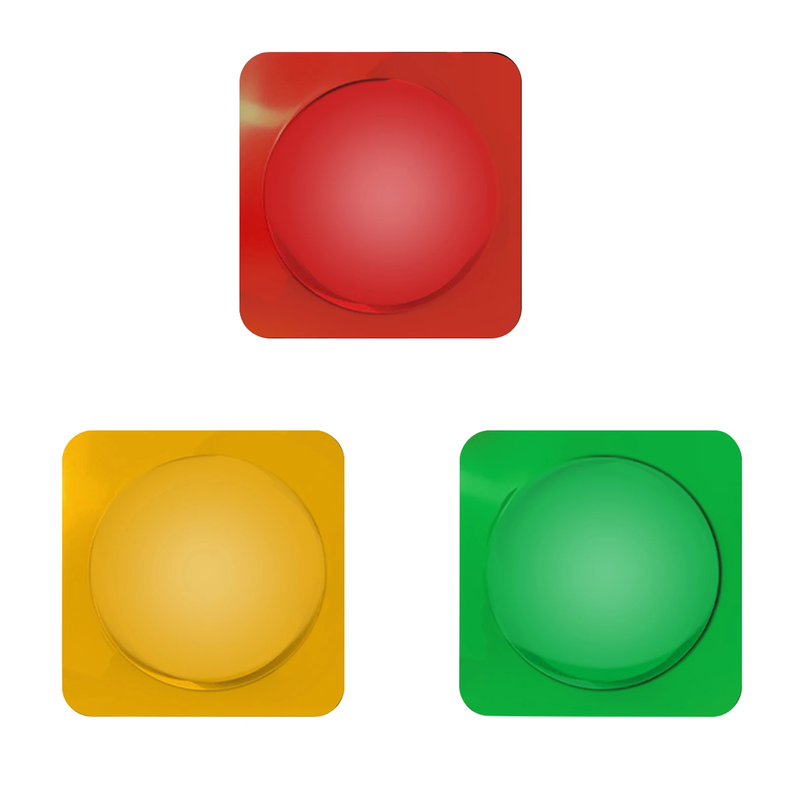 Children's Visual Training Sensory Acrylic Bubble Mirror, Red/Yellow/Green 3 Colors Mirror, Montessori Toy Opend Activity Game