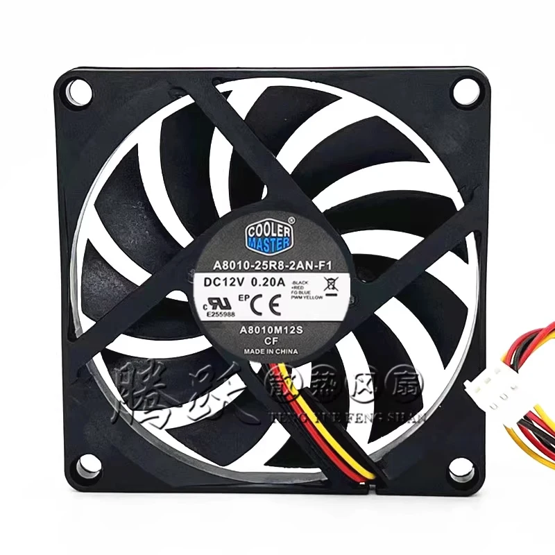 hjy-1-個クーラーマスター-a8010-25r8-2an-f1-dc12v-020a-3-線式冷却ファン