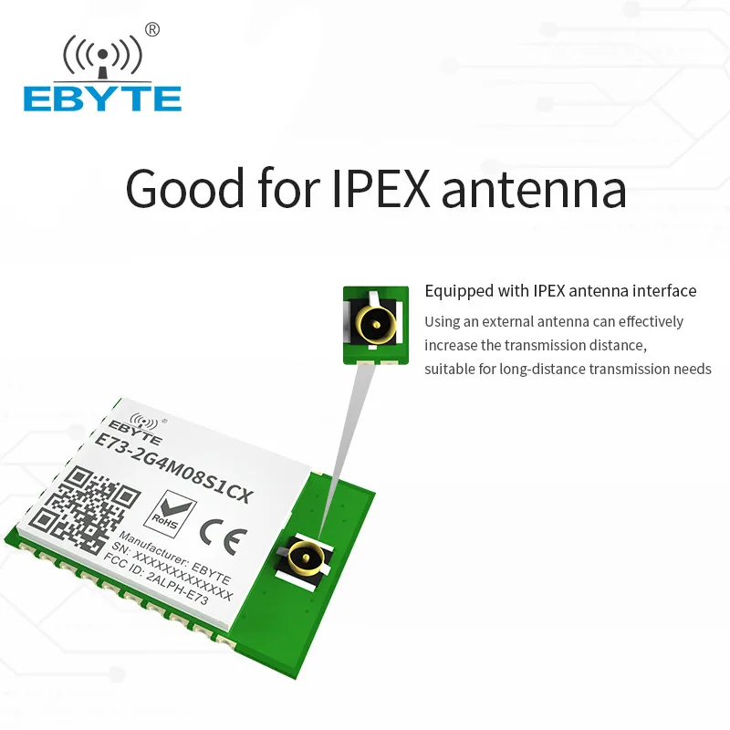 Módulo sem fio CDEBYTE BLE Mesh, baixo consumo de energia, tamanho pequeno, IPEX, SMD, BLE, Zigbee, BLE5.1, 5.0, NRF52840, NRF52833