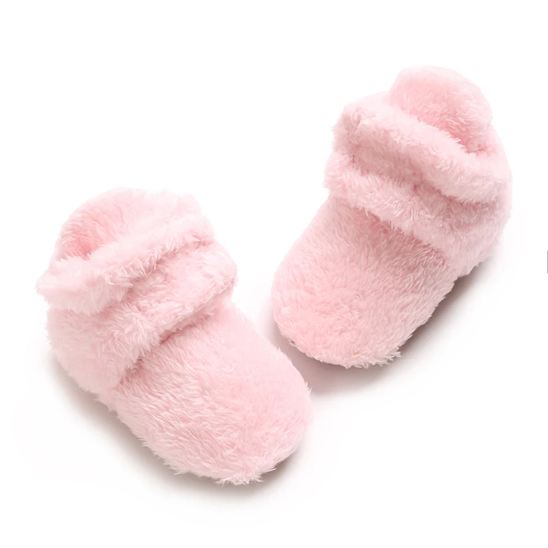Neugeborenes Baby, Junge, Mädchen, weiche Fleece-Booties, Stay On, Säuglingshausschuhe, Socken, Schuh, rutschfester Greifer, Kleinkind-Erstwanderer, Winter-Knöchel – Detail 27