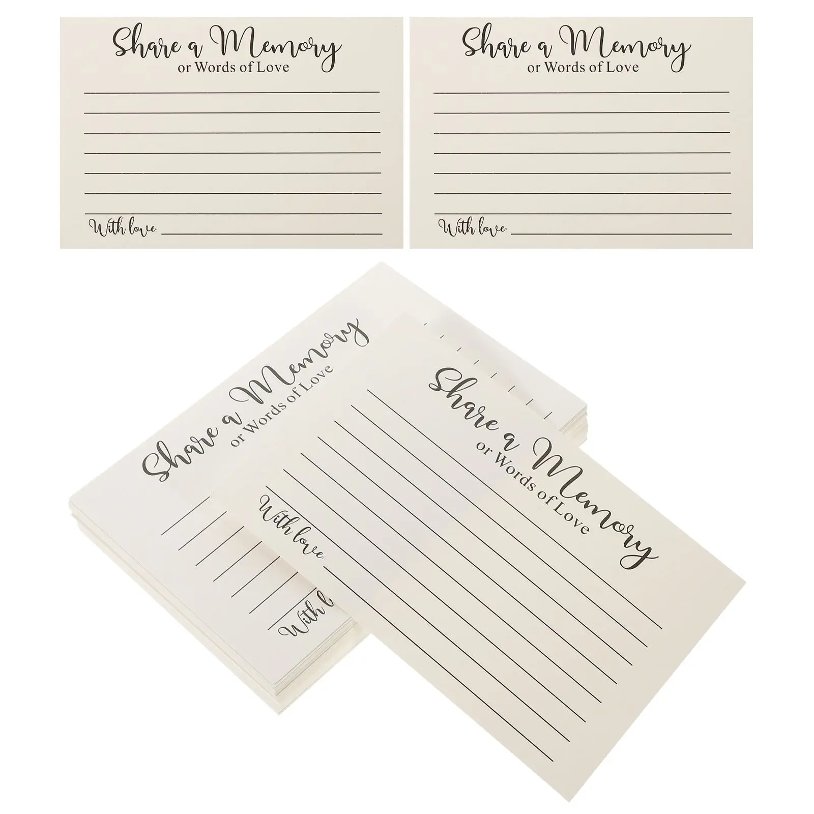 

50 Sheets Envelope Cards Memory Celebration Supply Gift Birthday Multi Use Share Thick Material Occasion Funeral Memorial