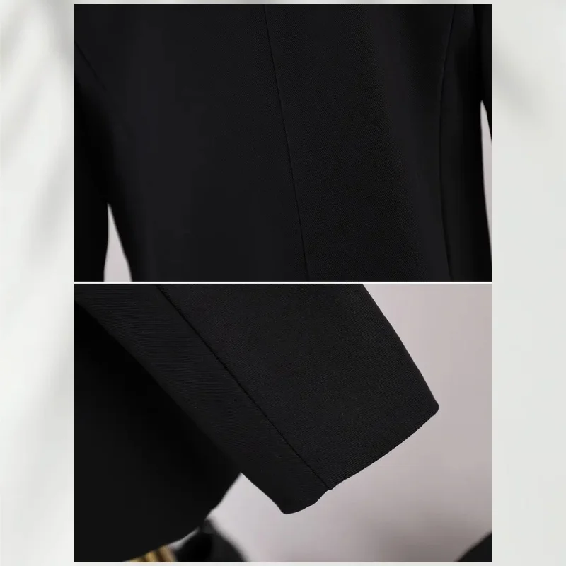 طقم بدلة كاجوال للأولاد مكون من 3 قطع مع سترة بأكمام طويلة وقلادة للأطفال ملابس رسمية لحفلات أعياد الميلاد وحفلات الزفاف والارتداء اليومي #5