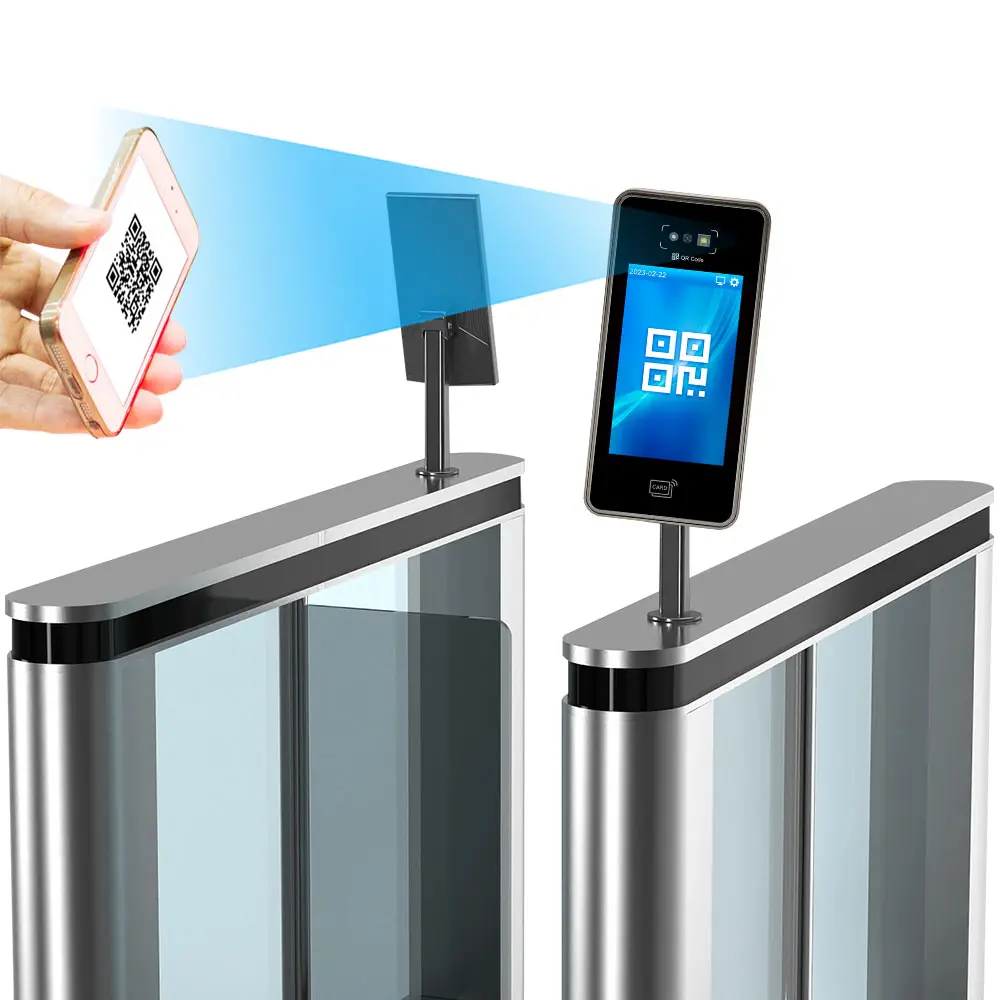 Free SDK Ethernet RJ45 NFC IC ID Card QR Code Scanner Access Control Machine with Touch Screen Relay Wiegand Turnstile