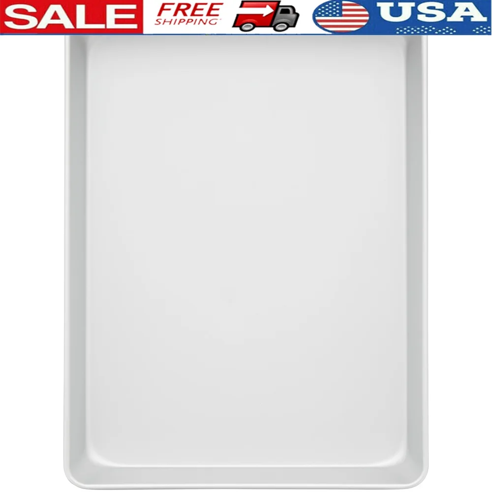 

Large Aluminum Sheet Cake Pan 11x15 Inch Durable Baking Pan Cakes Lasagna Cheesecakes Quiches Oven Safe Non-Stick