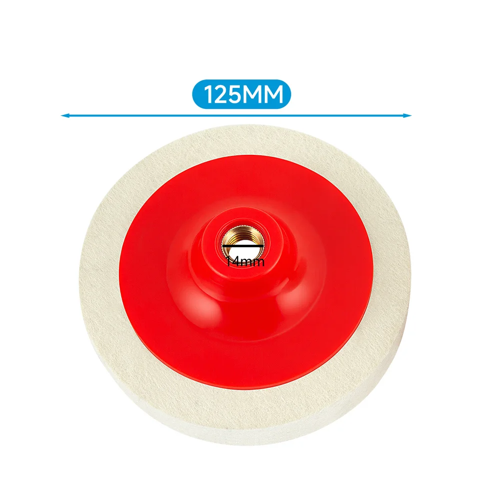 For Industrial Polishing 115mm 125mm Wool Polishing Wheel Angle Grinder Pad Safe High-speed Use Wool Felt Material