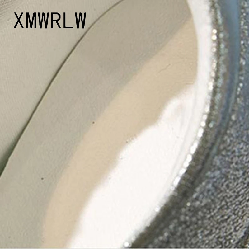 XMWRLW Women's Loafers Fashion Rhinestone Chunky Shoes For Women Platform Shoes Hidden Heel Slip on Female Loafers Wedges Shoe