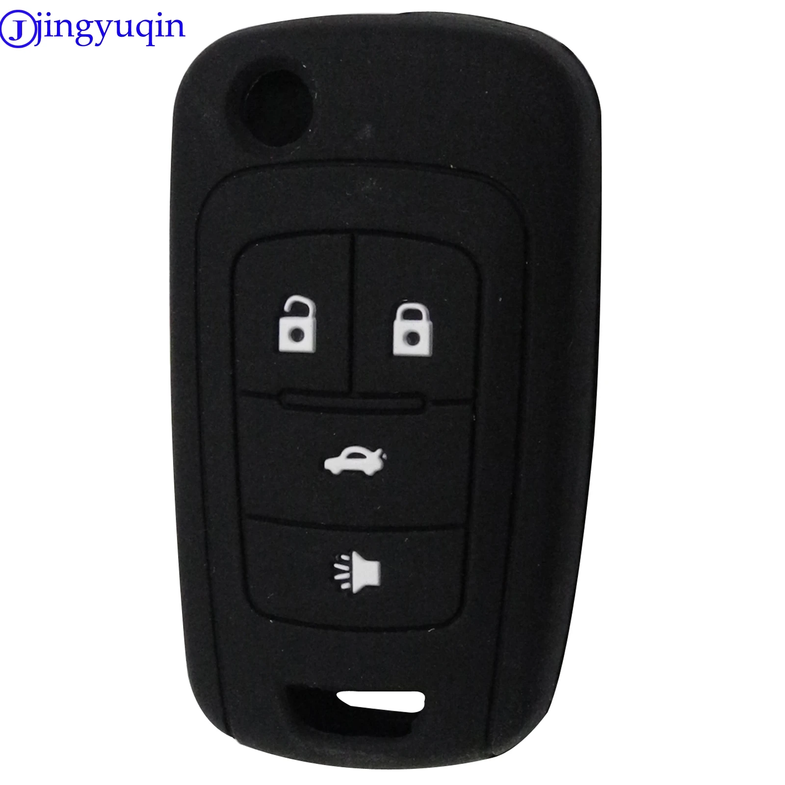 Jingyuqin 4 Buttons Silicone Remote Car Key Case Cover For Chevrolet Equinox Camaro AVEO Impala