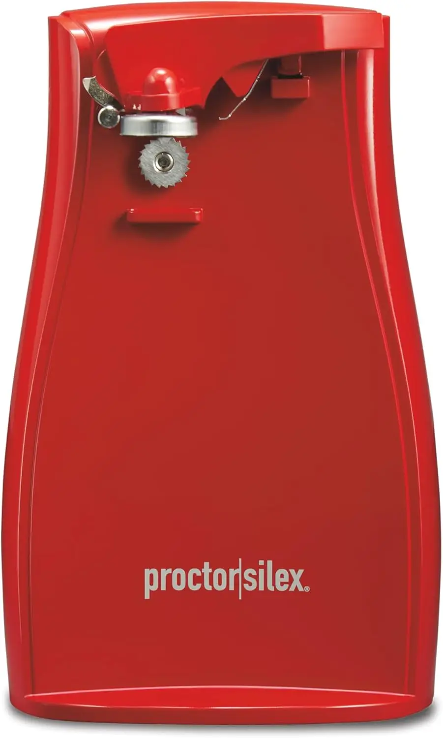 

Electric Can Opener with Knife Sharpener, Easy-Clean Lever, Cord Storage, Red