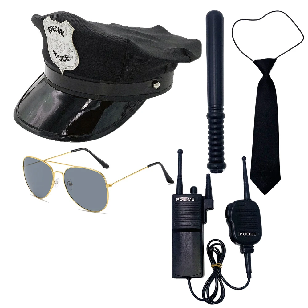 1PCS / 4PCS Erwachsene Polizei Hut Octagon Flachen Hut Cosplay Leistung Maskerade Spaß Requisiten Polizei Hut Uniform Zubehör – Detail 15
