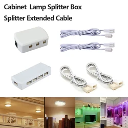 200cm 2pin 4pin Extendable Cables Splitter Box for Single Color / RGB LED Under Cabinet Lighting Kitchen Counter Furniture Lamp