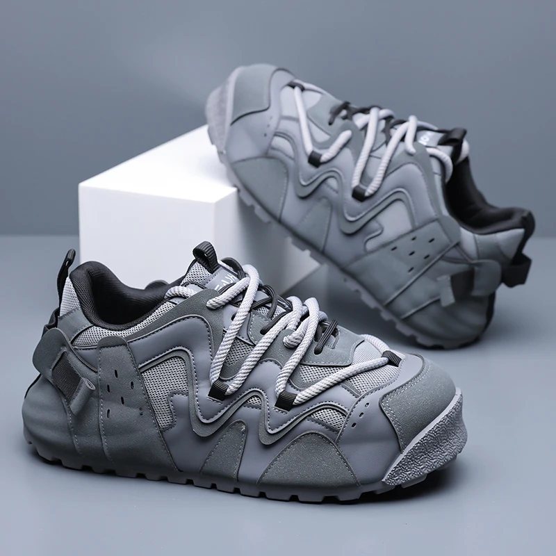 Men's Fashion Versatile Chunky Dad Sneakers, Thick Platform Athletic Shoes,Patchwork Trainers for Streetwear & Urban Walking