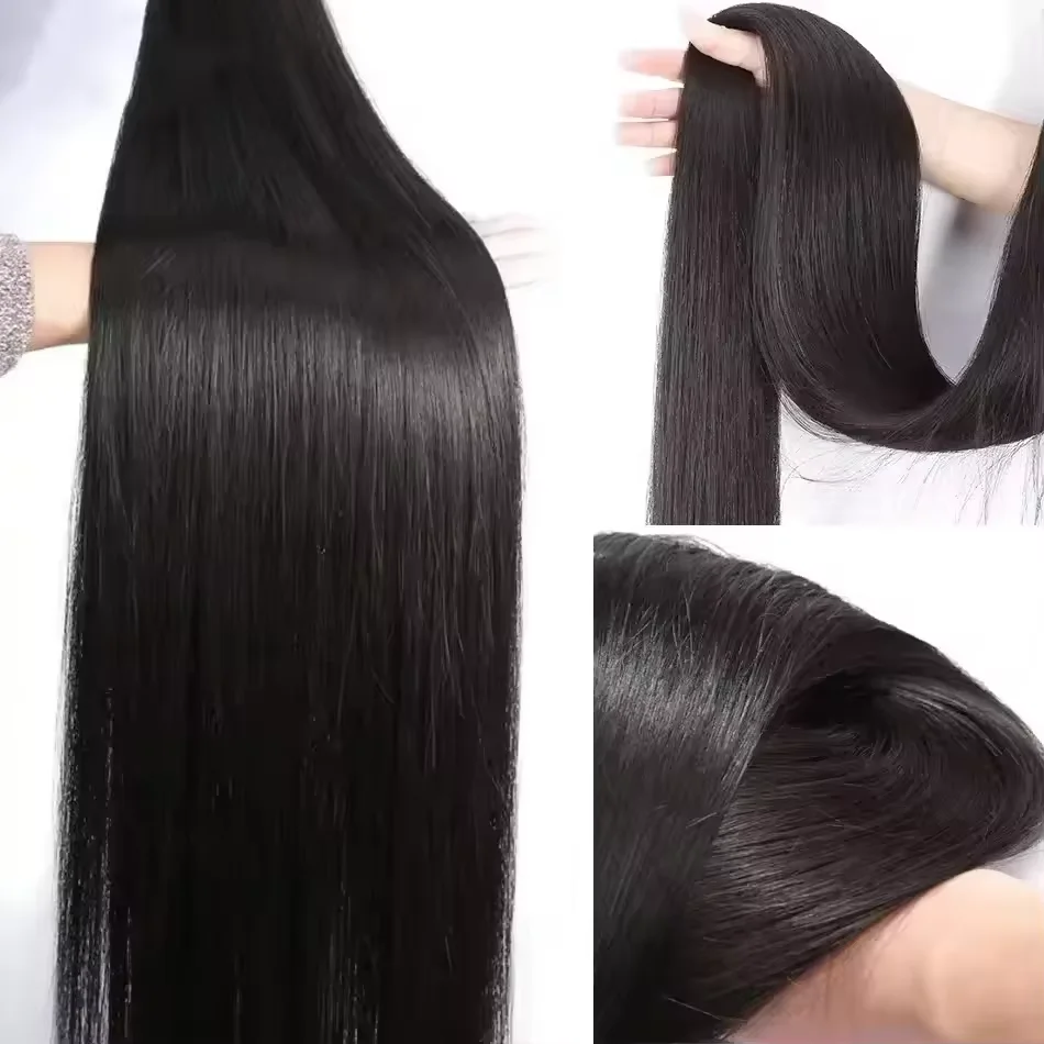 16A العظام حزم من شعر طبيعي مفرود 28 30 بوصة شعر ريمي تمديد أسود طبيعي 4/5/6 قطعة حزم الشعر الخام الناعم والحريري