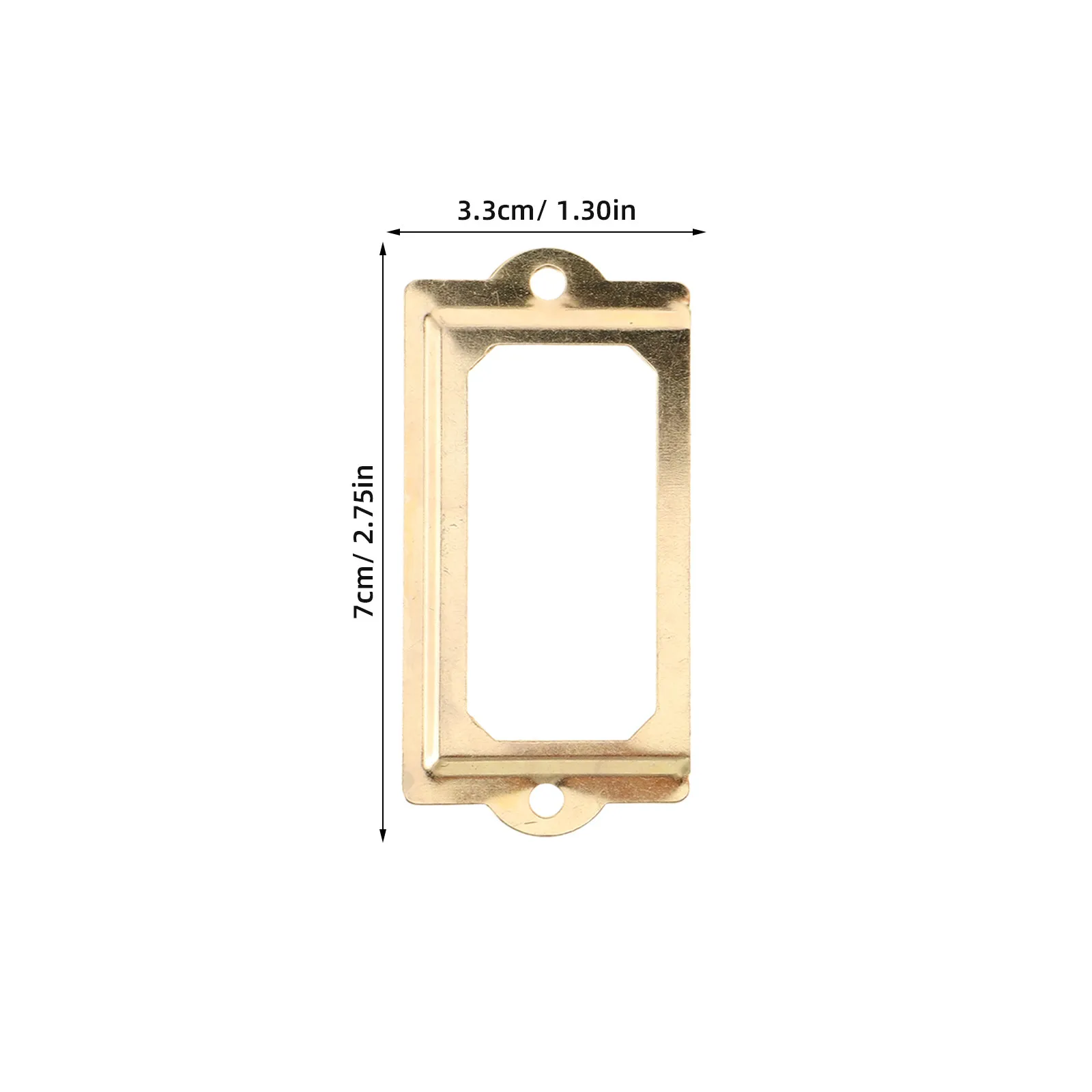 20Pcs Cabinet Handle Accessories Metal Label Holders 2.8x1.3 Inch Vintage Drawer Tag Frames for Library Office File