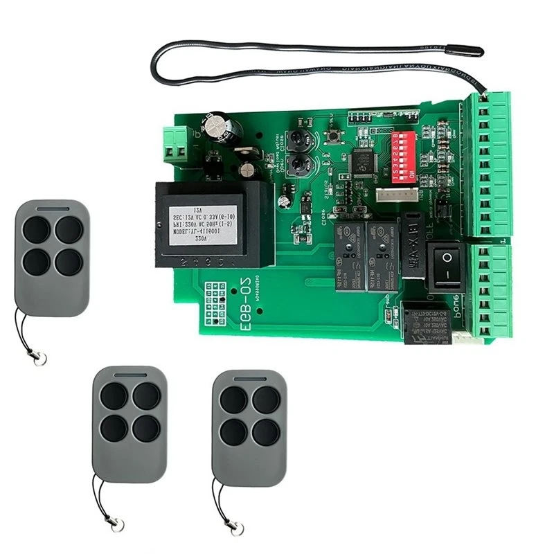 Y22A-PCB Board For Automatic Sliding Gate Opener Control Board Panel+ 3 X Remote Control AC220V Universal