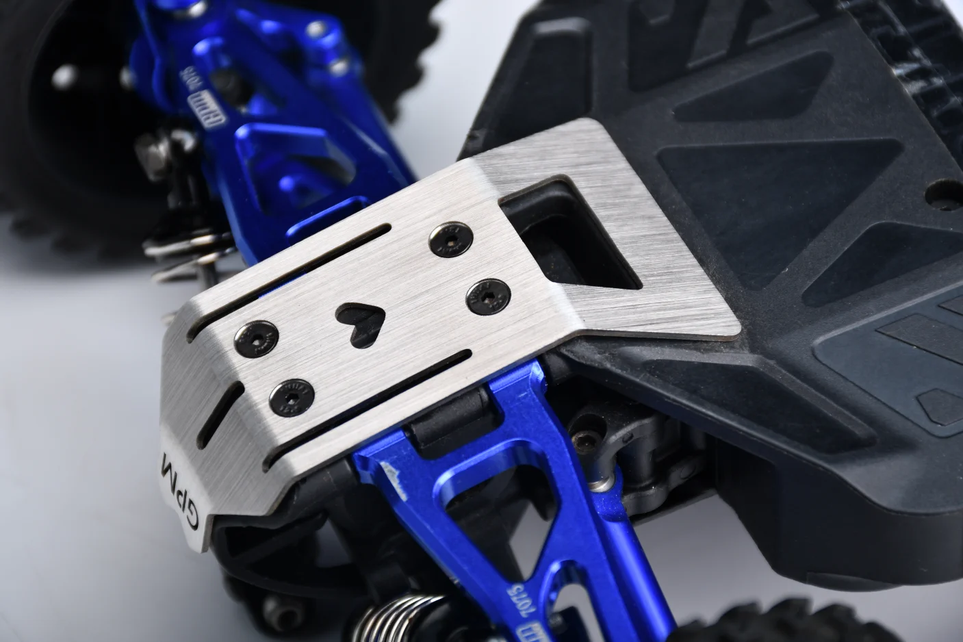 ARRMA 1/14 TYPHON GROM 1mm Stainless Steel Front Rear Chassis Armor Anti-Collision Skid Plate RC Buggy Upgrade Rust-Proof