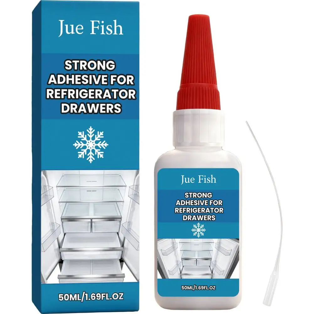 Fridge Drawer Repair Adhesive No Nail Strong Bond Instant Fix Freezer Interior Parts Glue Cold Resistant Waterproof Adhesive