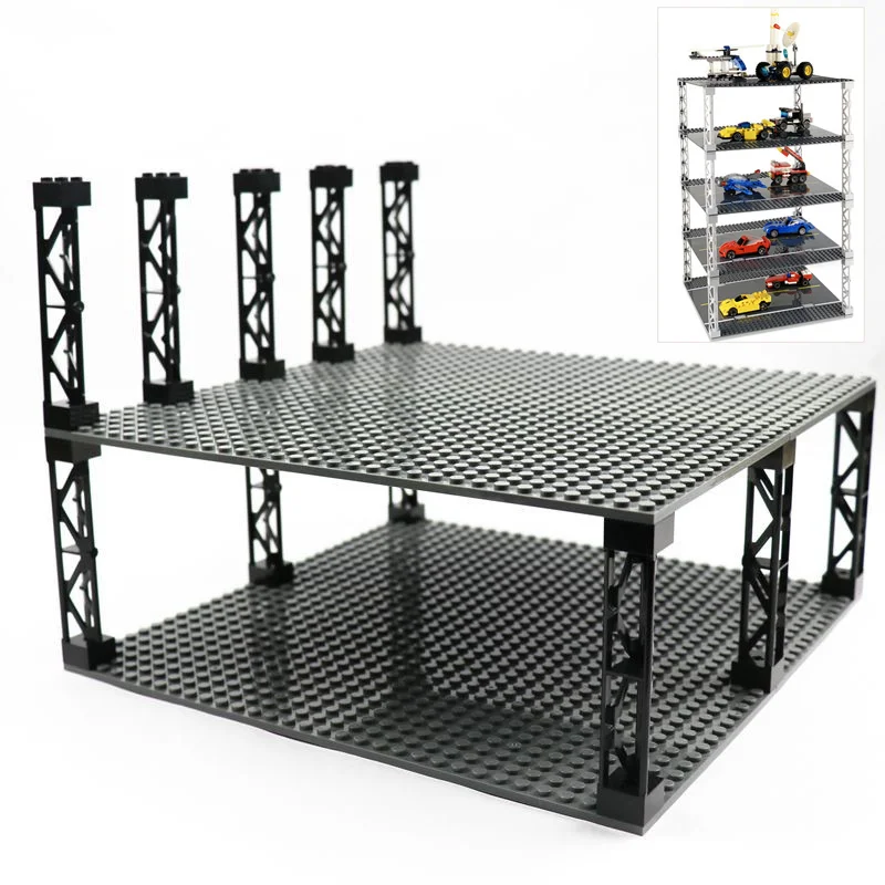 8Pcs MOC City Pillars for Building Blocks Baseplate, Military Base DIY Accessories, Compatible with Major Brands, Gift for Kids