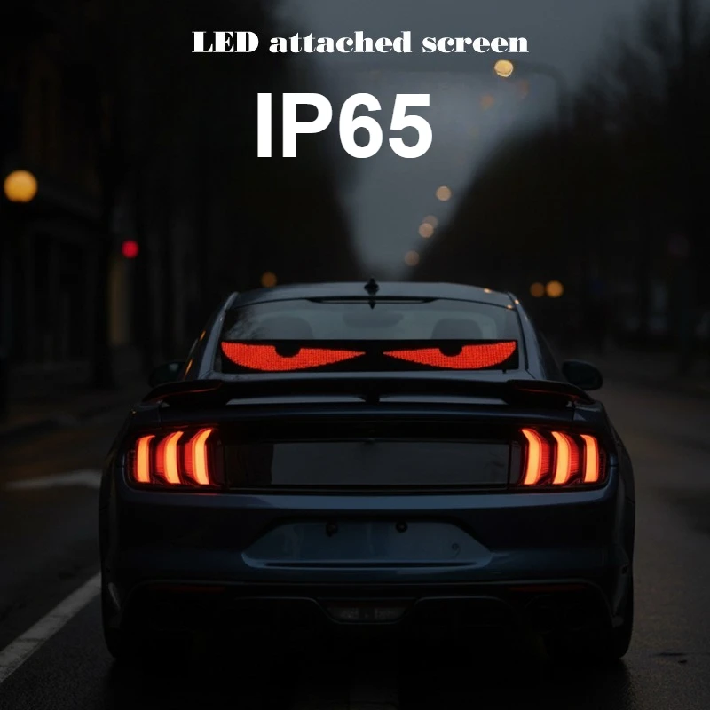 Small Truck LED Flexible Screen Dynamic Follow-Up Window Warning Light Cargo Truck Screen for Vehicle Safety