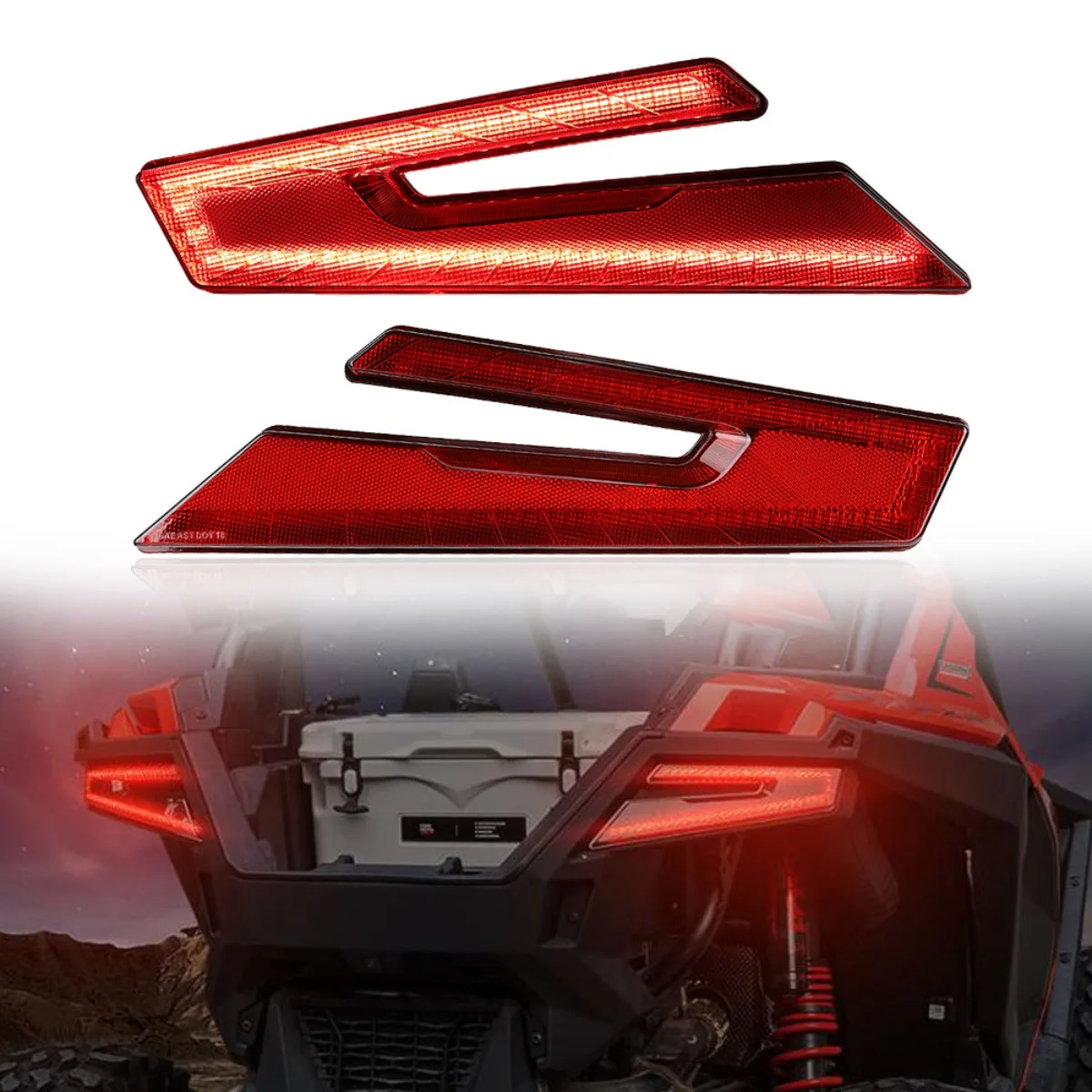 For Polaris RZR PRO XP XP4 2020-2021 Left Right Rear LED Taillight Taillamp Tail Lights Assembly Wide Light Corner Lamp