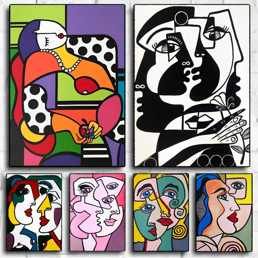 Picasso Famous Vintage Posters Sticky Retro Kraft Paper Stic