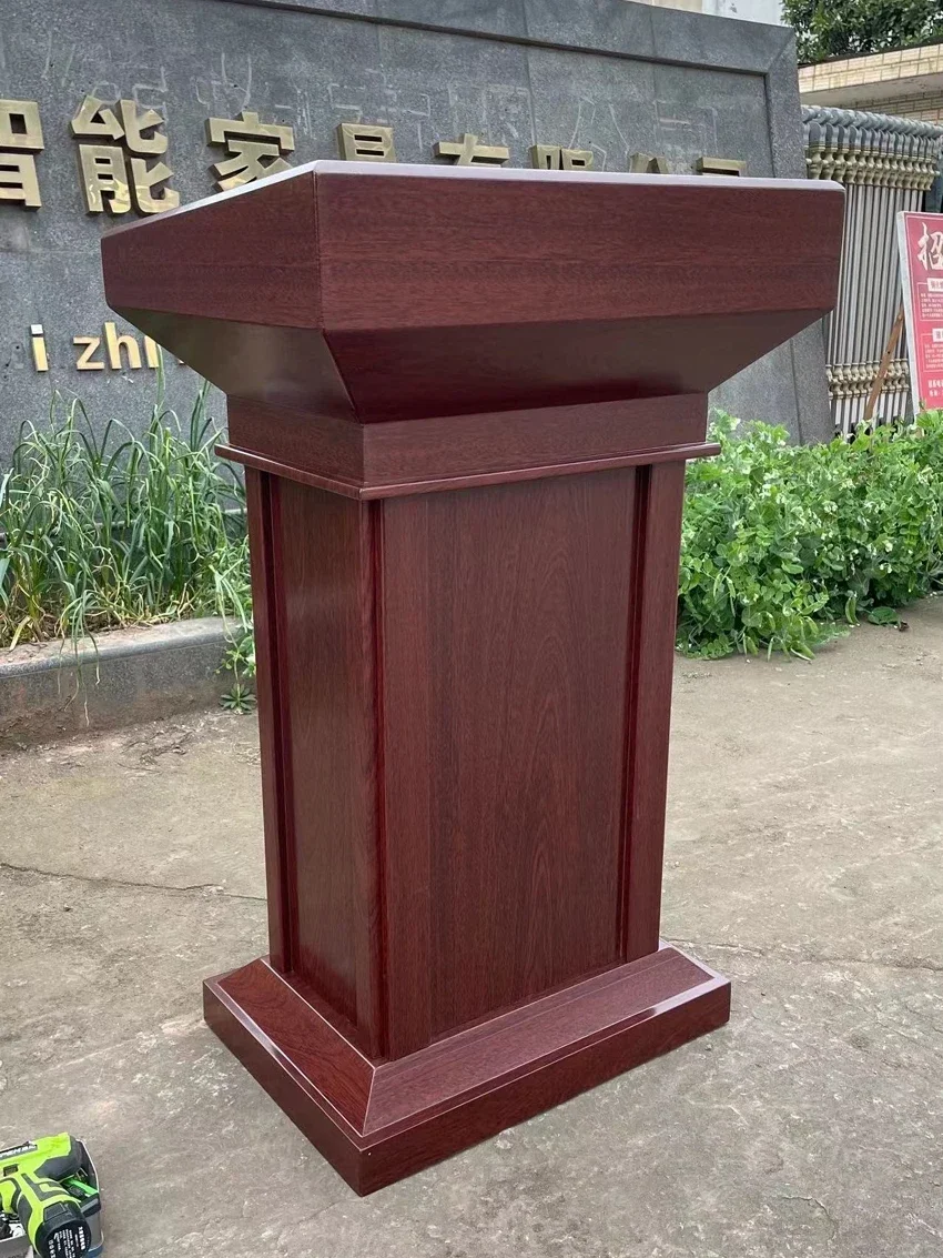 Customized solid wood speech training speech hosting, parking consultation desk, voting box, conference furniture customization